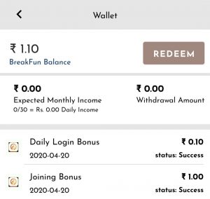 Redeem break fun app