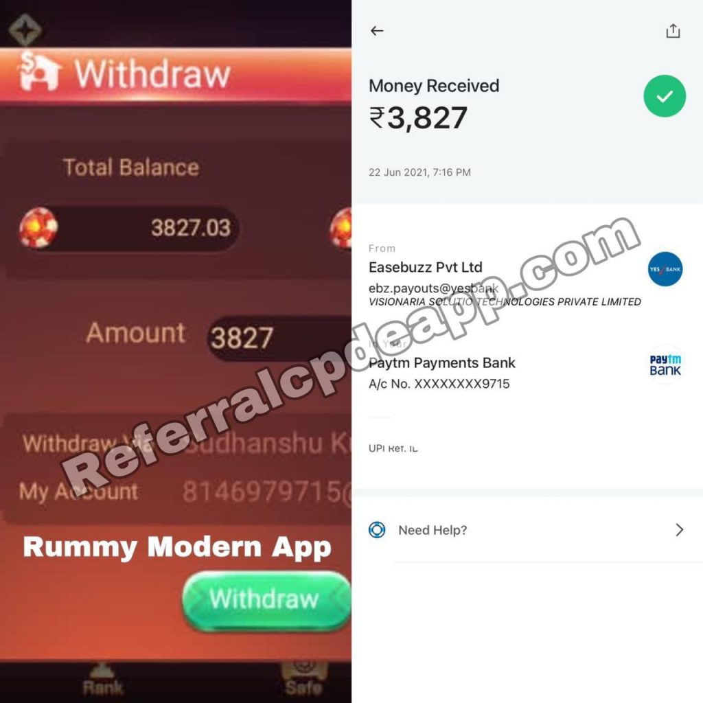 Rummy Modern Payment Proof