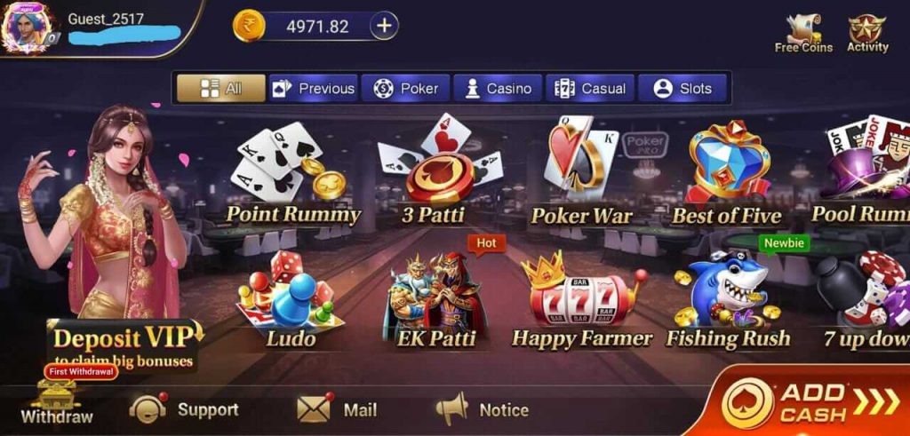 Games Available in Happy Ace Casino