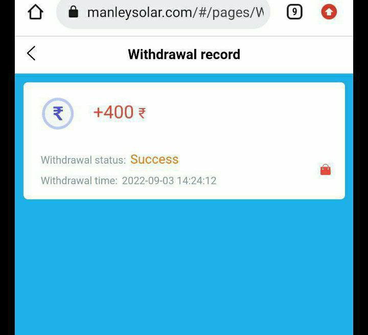 Manley Solar Payment Proof